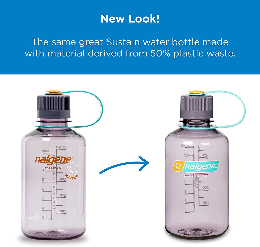 Nalgene Sustain 16 oz. Narrow Mouth Water Bottle - Cornflower Blue - CJ9M