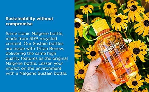 Nalgene Sustain 16 oz. Narrow Mouth Water Bottle - Cornflower Blue - CJ9M