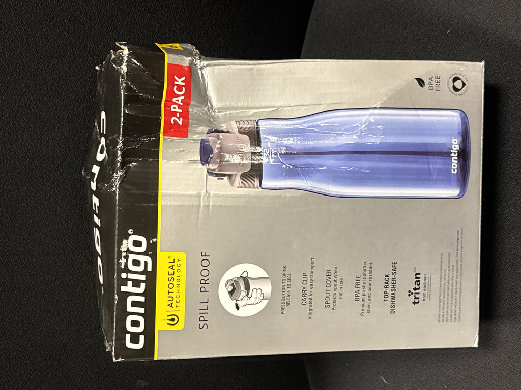 Contigo 32oz AutoSeal Fit Water Bottle 2-Pack Sangria Juniper New Damaged Box - H6PP