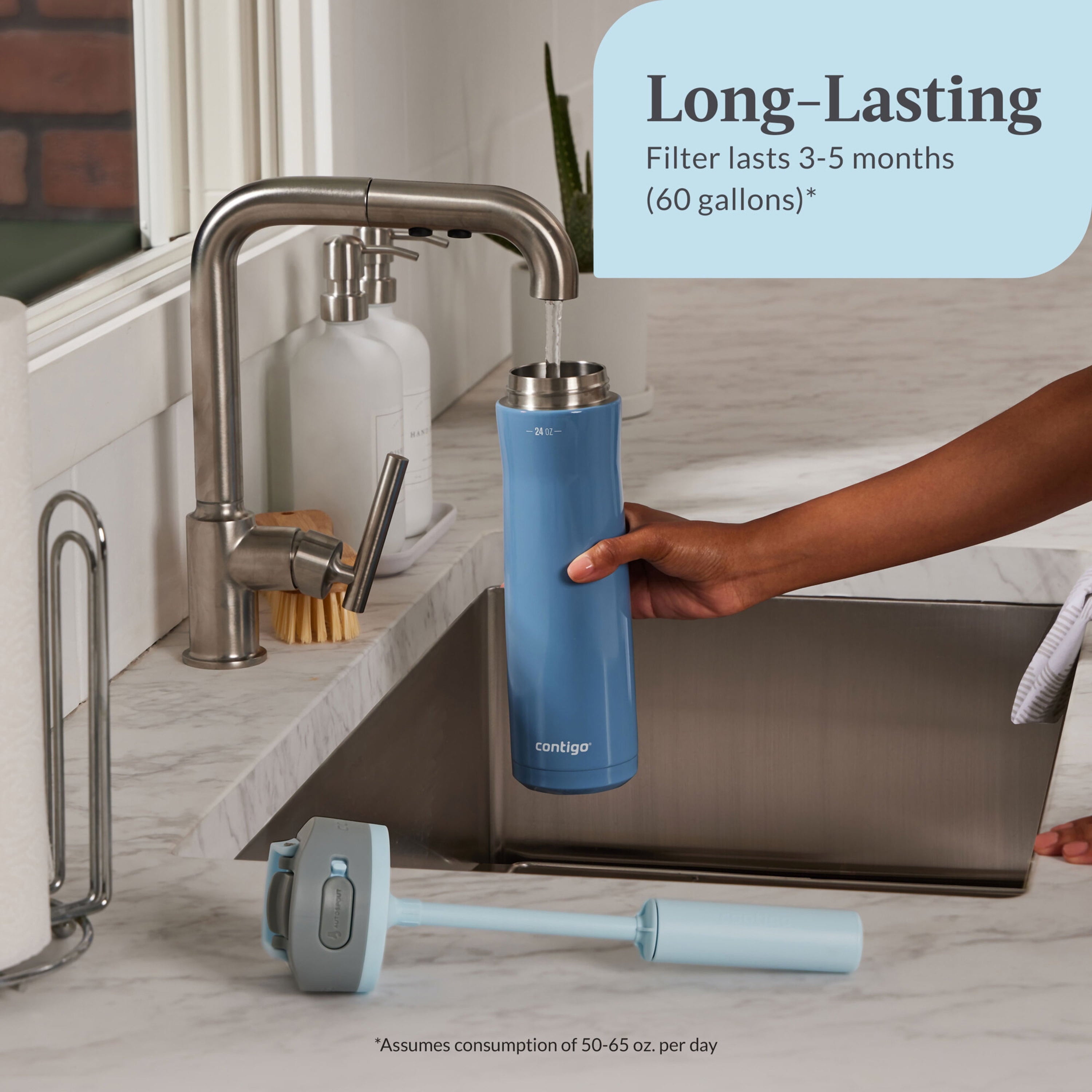 Contigo® Replacement Filter for Wells Filter Water Bottle with AUTOSPOUT® Straw Lid - 7CDB