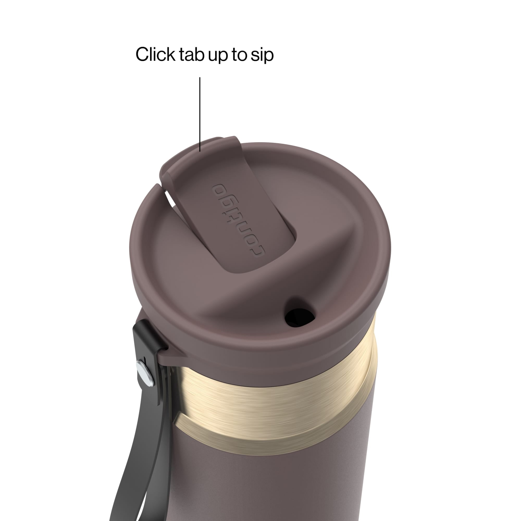 Contigo SnapSeal 16 oz Leakproof Stainless Steel Water Bottle with Carrying Strap - T83S