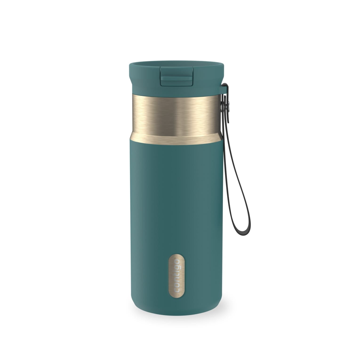 Contigo SnapSeal 16 oz Leakproof Stainless Steel Water Bottle with Carrying Strap - T83S