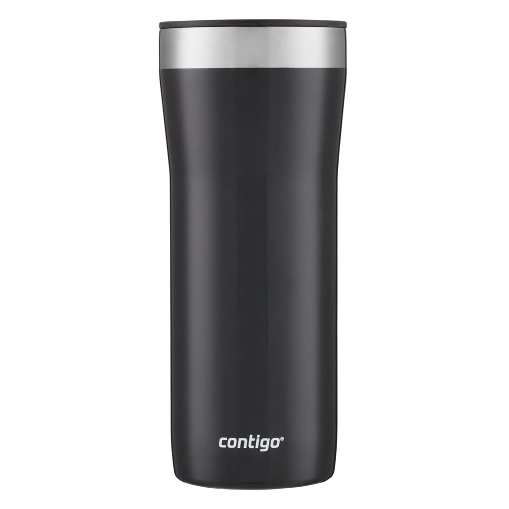 Contigo Streeterville Stainless Steel Tumbler with Plastic Straw and Splash-Proof Lid, Licorice, 32 fl. oz - 6AMY