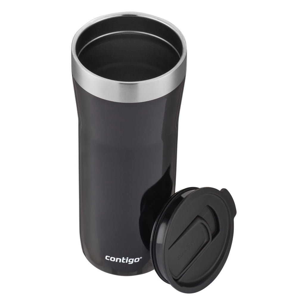 Contigo Streeterville Stainless Steel Tumbler with Plastic Straw and Splash-Proof Lid, Licorice, 32 fl. oz - 6AMY
