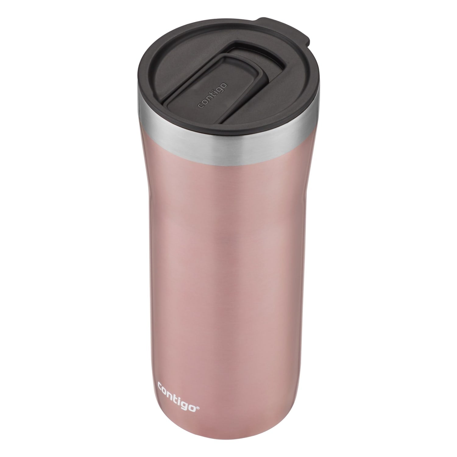 Contigo Streeterville Stainless Steel Tumbler with Plastic Straw and Splash-Proof Lid, Licorice, 32 fl. oz - 6AMY