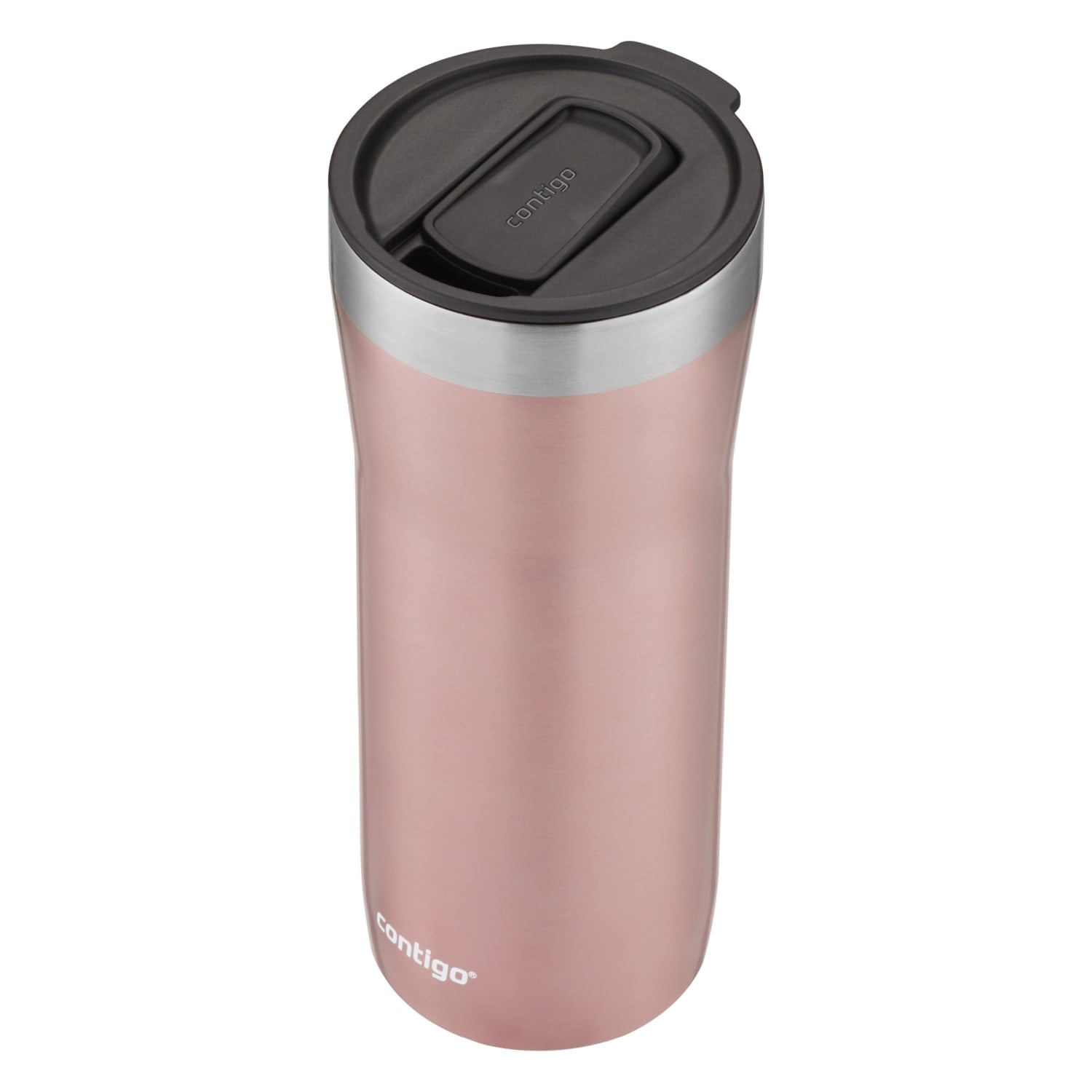 Contigo Streeterville Stainless Steel Tumbler with Plastic Straw and Splash-Proof Lid, Licorice, 32 fl. oz - 6AMY