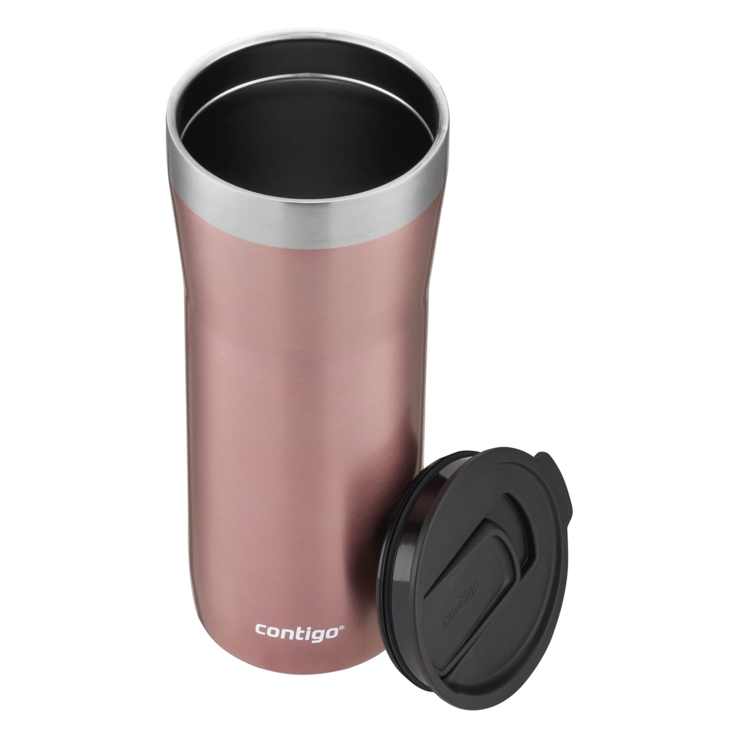 Contigo Streeterville Stainless Steel Tumbler with Plastic Straw and Splash-Proof Lid, Licorice, 32 fl. oz - 6AMY