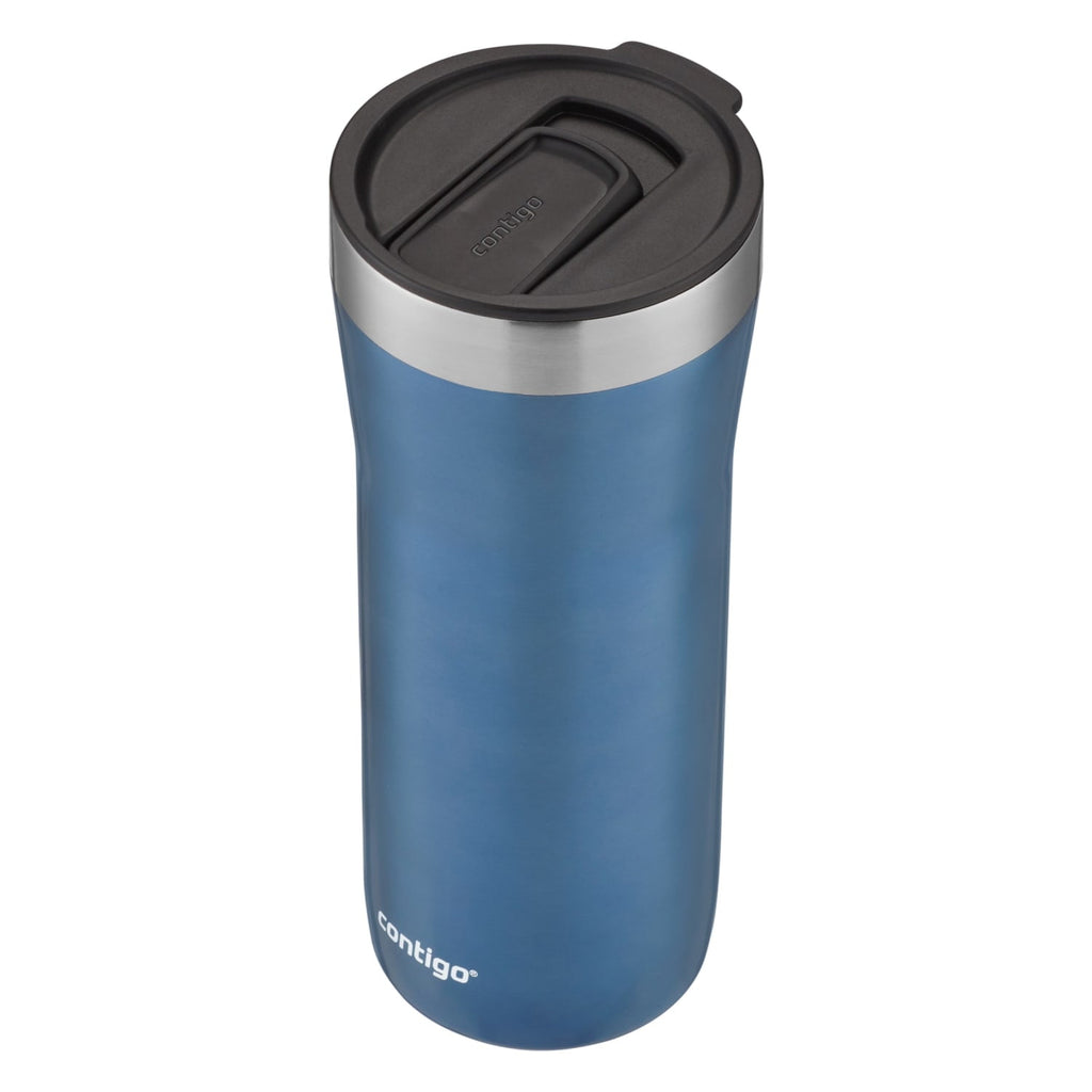 Contigo Streeterville Stainless Steel Tumbler with Plastic Straw and Splash-Proof Lid, Licorice, 32 fl. oz - 6AMY