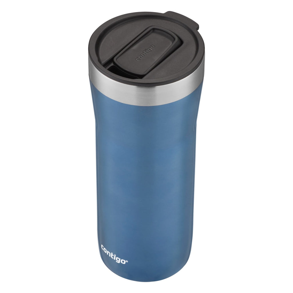 Contigo Streeterville Stainless Steel Tumbler with Plastic Straw and Splash-Proof Lid, Licorice, 32 fl. oz - 6AMY