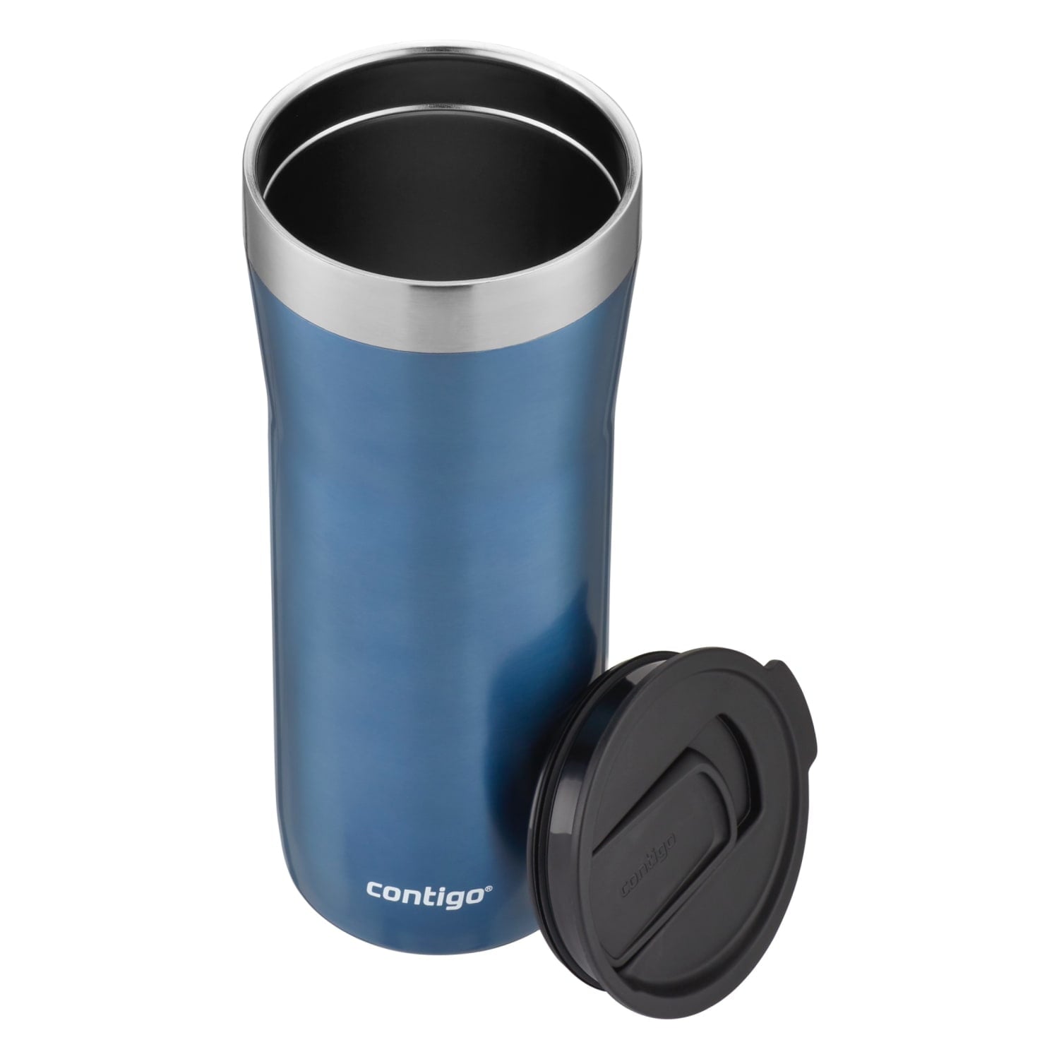 Contigo Streeterville Stainless Steel Tumbler with Plastic Straw and Splash-Proof Lid, Licorice, 32 fl. oz - 6AMY