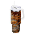 30 oz Insulated Stainless Steel Tumbler Double Wall Stainless Steel Tumbler with 2-Way Drinking Beautiful Autumn Forest - TMGP