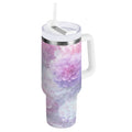 30 oz Insulated Stainless Steel Tumbler Double Wall Stainless Steel Tumbler with 2-Way Drinking Cute Pastel Watercolor Floral - K66X