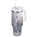 30 oz Insulated Stainless Steel Tumbler Double Wall Stainless Steel Tumbler with 2-Way Drinking Snowy Winter Landscape - LR26