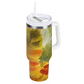 30 oz Insulated Stainless Steel Tumbler Double Wall Stainless Steel Tumbler with 2-Way Drinking Various Shades Autumn Leaves - GYLD