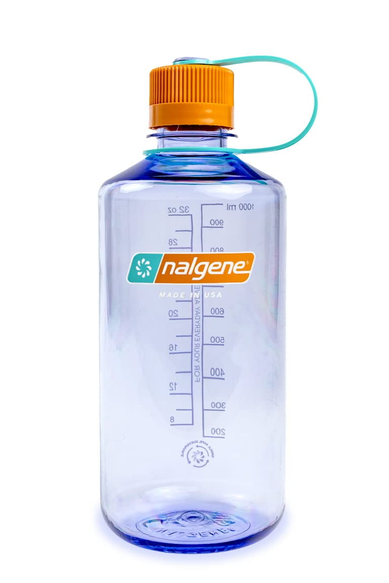 Nalgene Sustain Tritan BPA-Free Water Bottle Made with Material Derived from 50% Plastic Waste, 32 OZ, Narrow Mouth, Amethyst C30 - 2Y5X