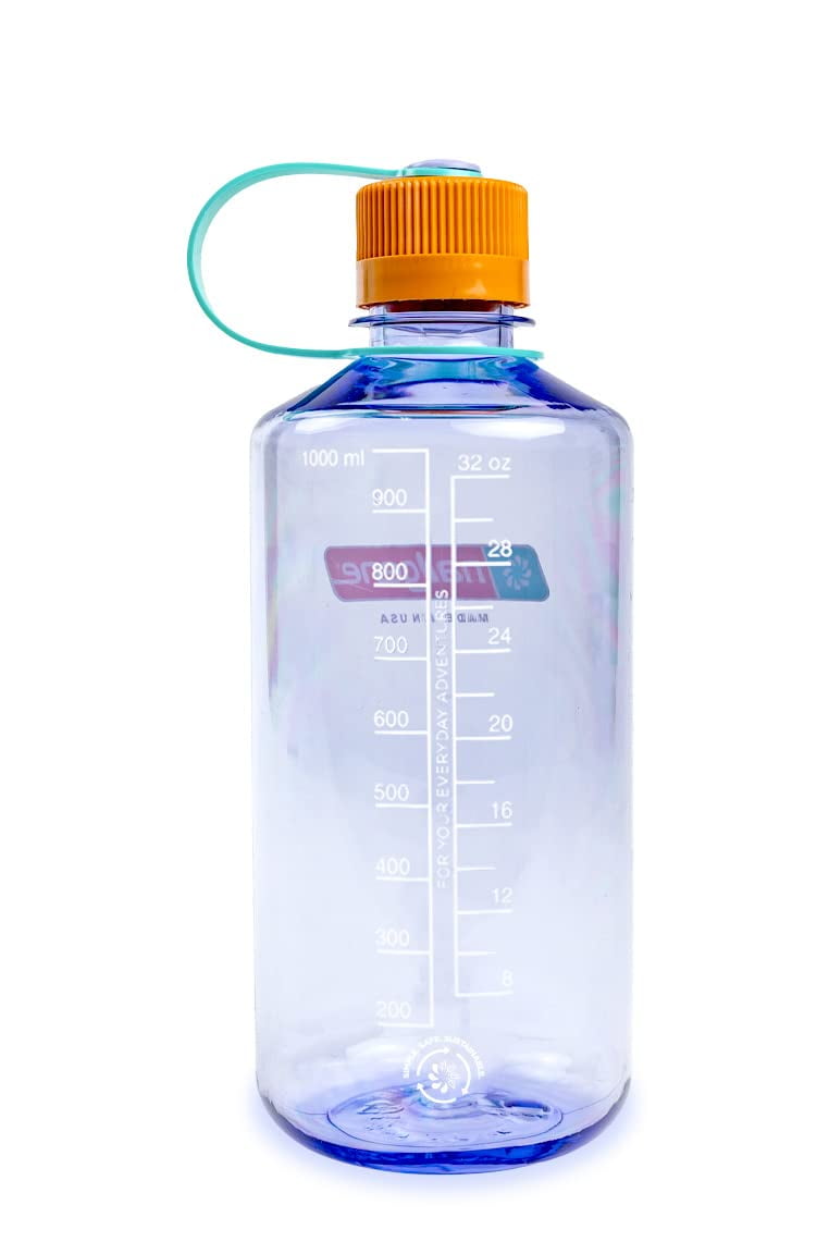 Nalgene Sustain Tritan BPA-Free Water Bottle Made with Material Derived from 50% Plastic Waste, 32 OZ, Narrow Mouth, Amethyst C30 - 2Y5X