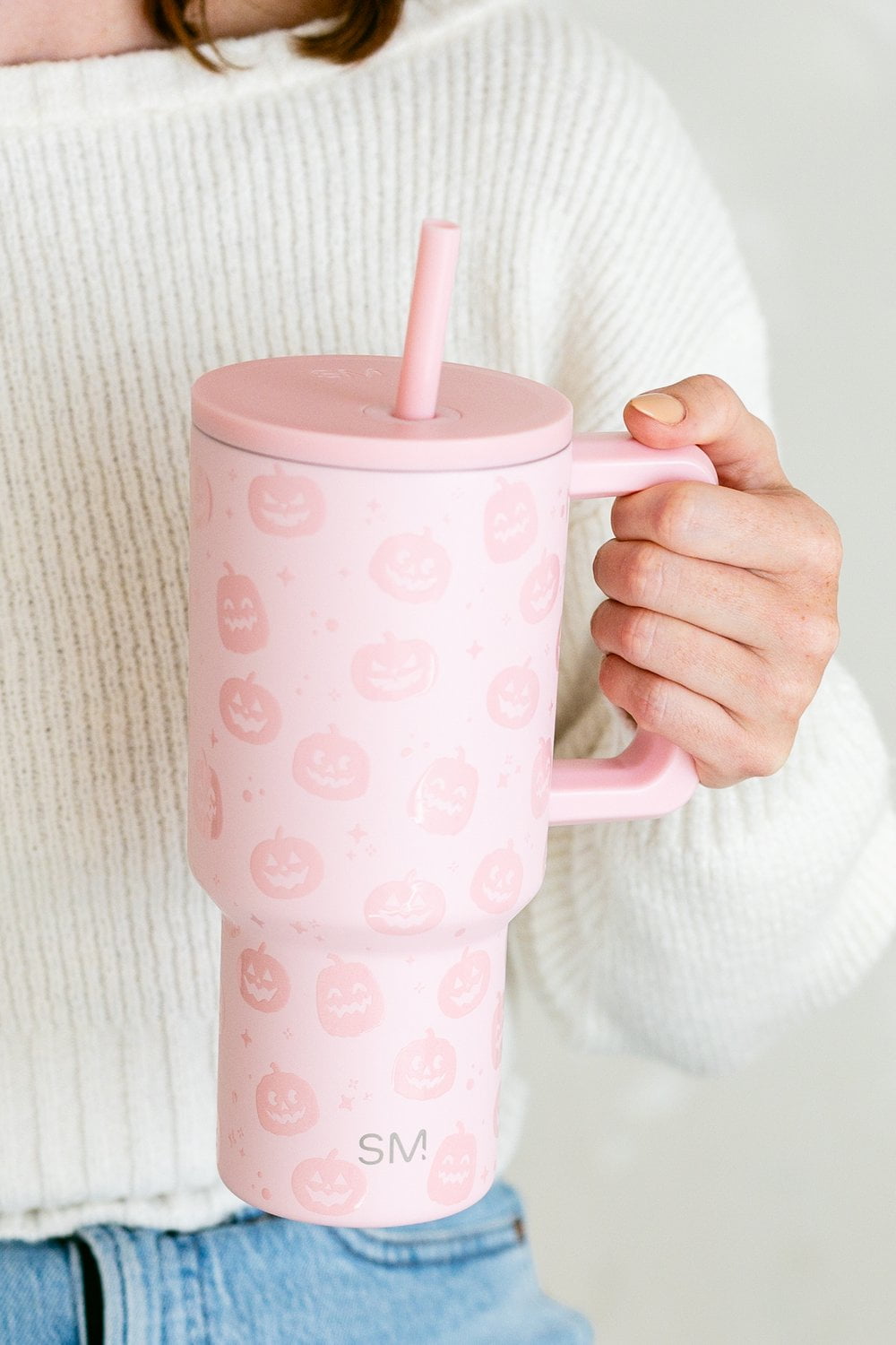 Simple Modern 30 fl oz Insulated Stainless Steel Trek Tumbler with Straw Lid | Seaglass Sage and Cream Checkmate - 2P24