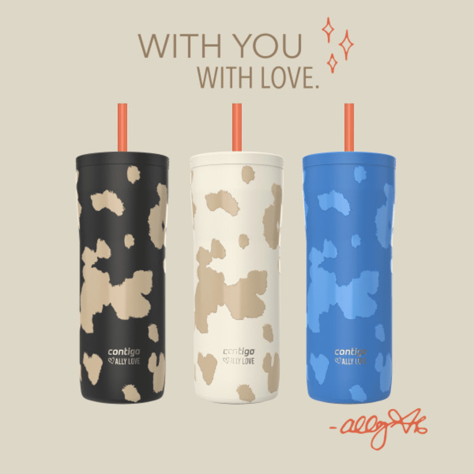 Contigo x Ally Love Streeterville 2.0 Stainless Steel Tumbler with Straw, 24 oz, Stellar Jay - RQB6