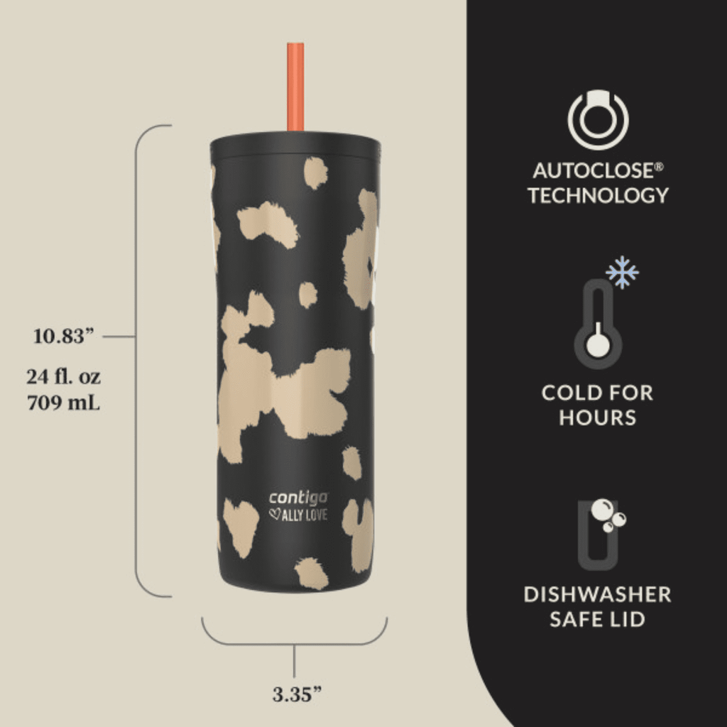 Contigo x Ally Love Streeterville 2.0 Stainless Steel Tumbler with Straw, 24 oz, Stellar Jay - RQB6
