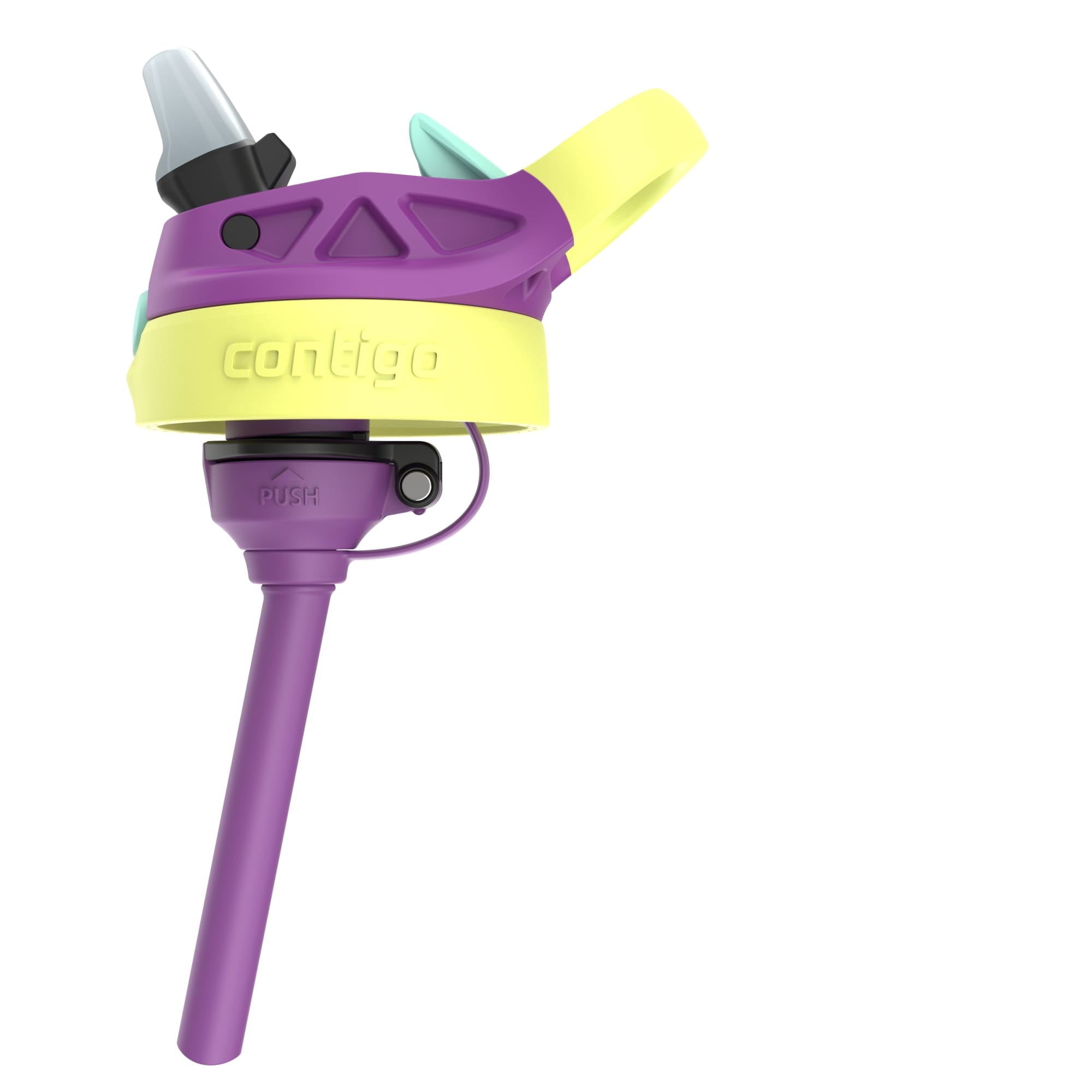 (4 pack) Contigo Kids Water Bottle with Redesigned AUTOSPOUT Straw, 14 oz, Grape Forest Haven - 73DQ