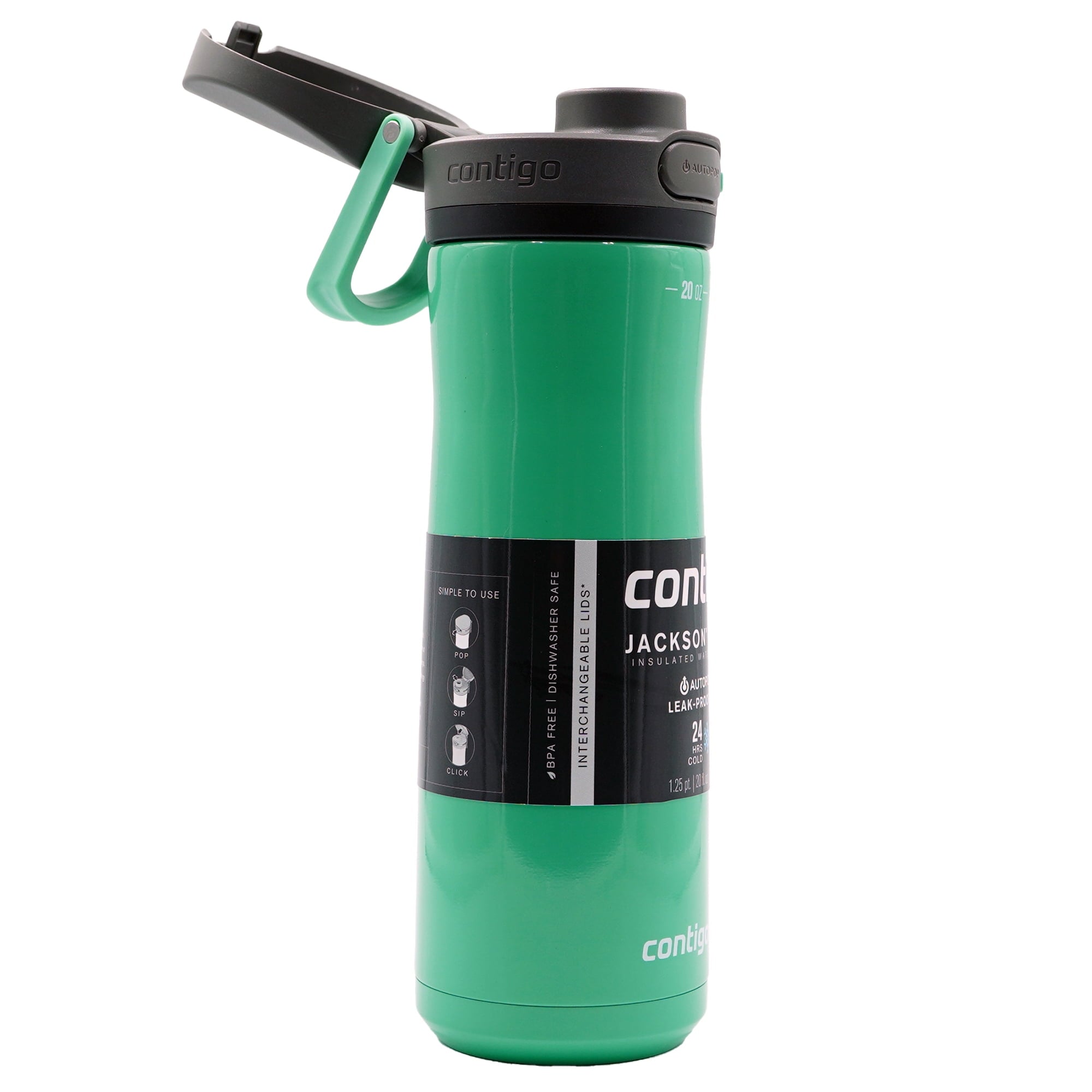Contigo 20 oz. Jackson Chill 2.0 Water Bottle - Stainless Steel w/Licorice - T4Z7