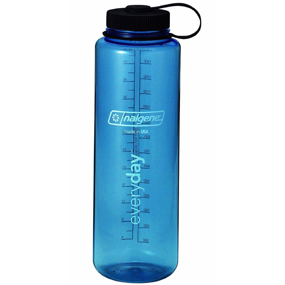 Nalgene Sustain Tritan BPA-Free Water Bottle Made with Material Derived from 50% Plastic Waste (using ISCC certified mass balance), 48 OZ, Wide Mouth, Blue - WCUY