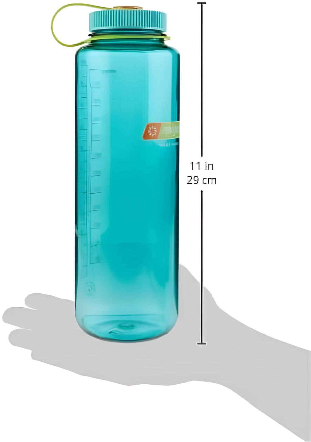 Nalgene Sustain Tritan BPA-Free Water Bottle Made with Material Derived from 50% Plastic Waste (using ISCC certified mass balance), 48 OZ, Wide Mouth, Blue - WCUY