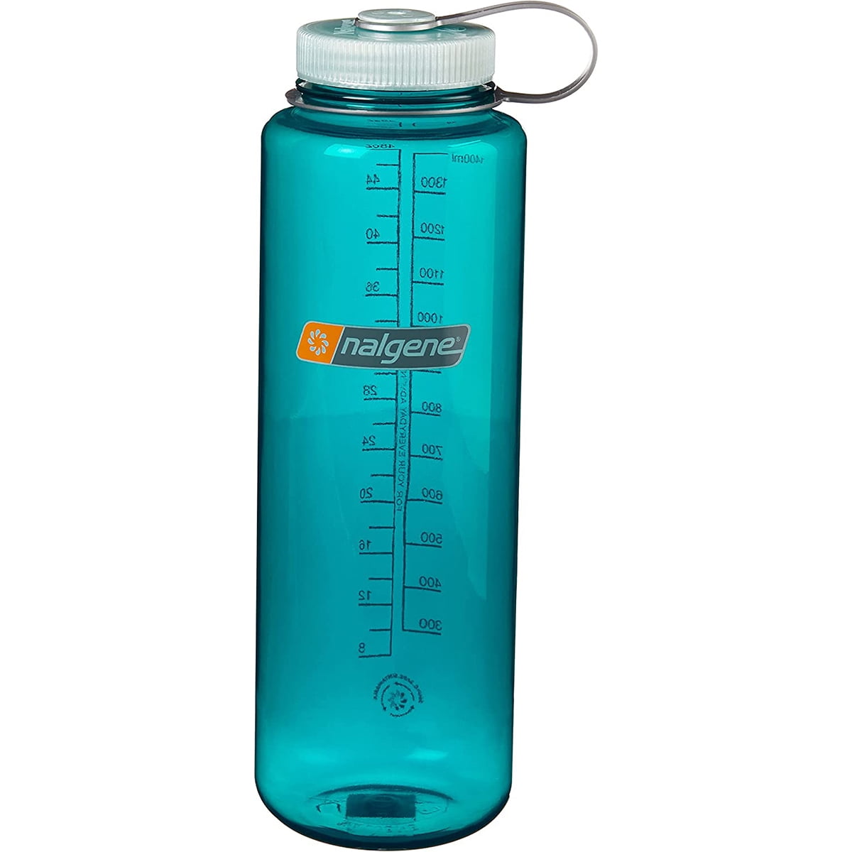 Nalgene Sustain Tritan BPA-Free Water Bottle Made with Material Derived from 50% Plastic Waste (using ISCC certified mass balance), 48 OZ, Wide Mouth, Blue - WCUY