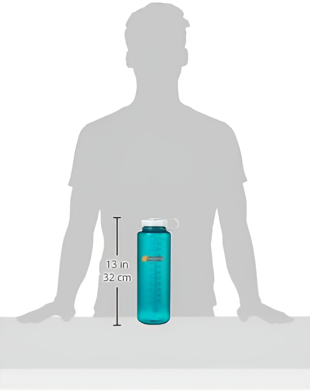 Nalgene Sustain Tritan BPA-Free Water Bottle Made with Material Derived from 50% Plastic Waste (using ISCC certified mass balance), 48 OZ, Wide Mouth, Blue - WCUY
