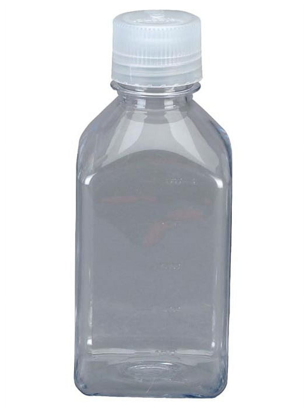 Nalgene Transparent Lexan Polycarbonate Square Storage Bottle - 8 oz. - Clear - BLBJ