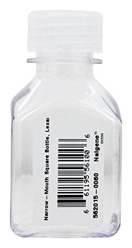 Nalgene Transparent Lexan Polycarbonate Square Storage Bottle - 8 oz. - Clear - BLBJ