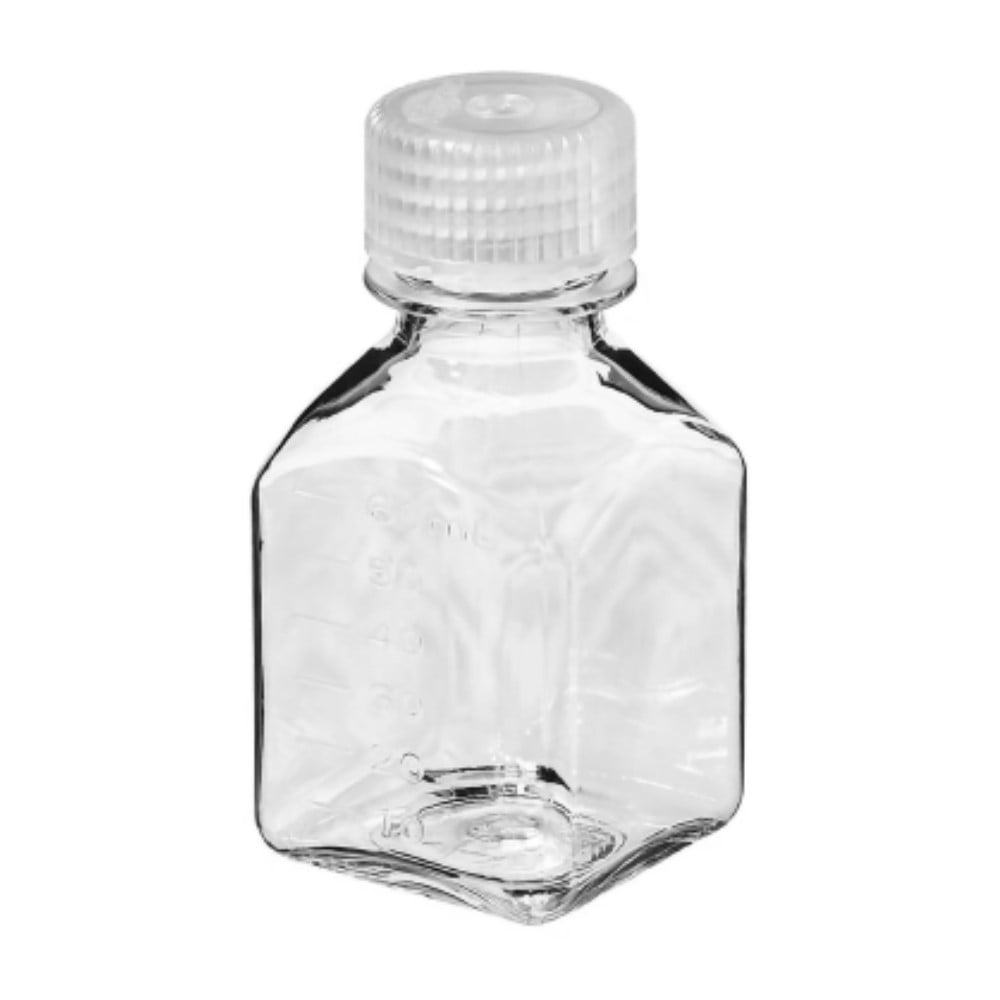 Nalgene Transparent Lexan Polycarbonate Square Storage Bottle - 8 oz. - Clear - BLBJ
