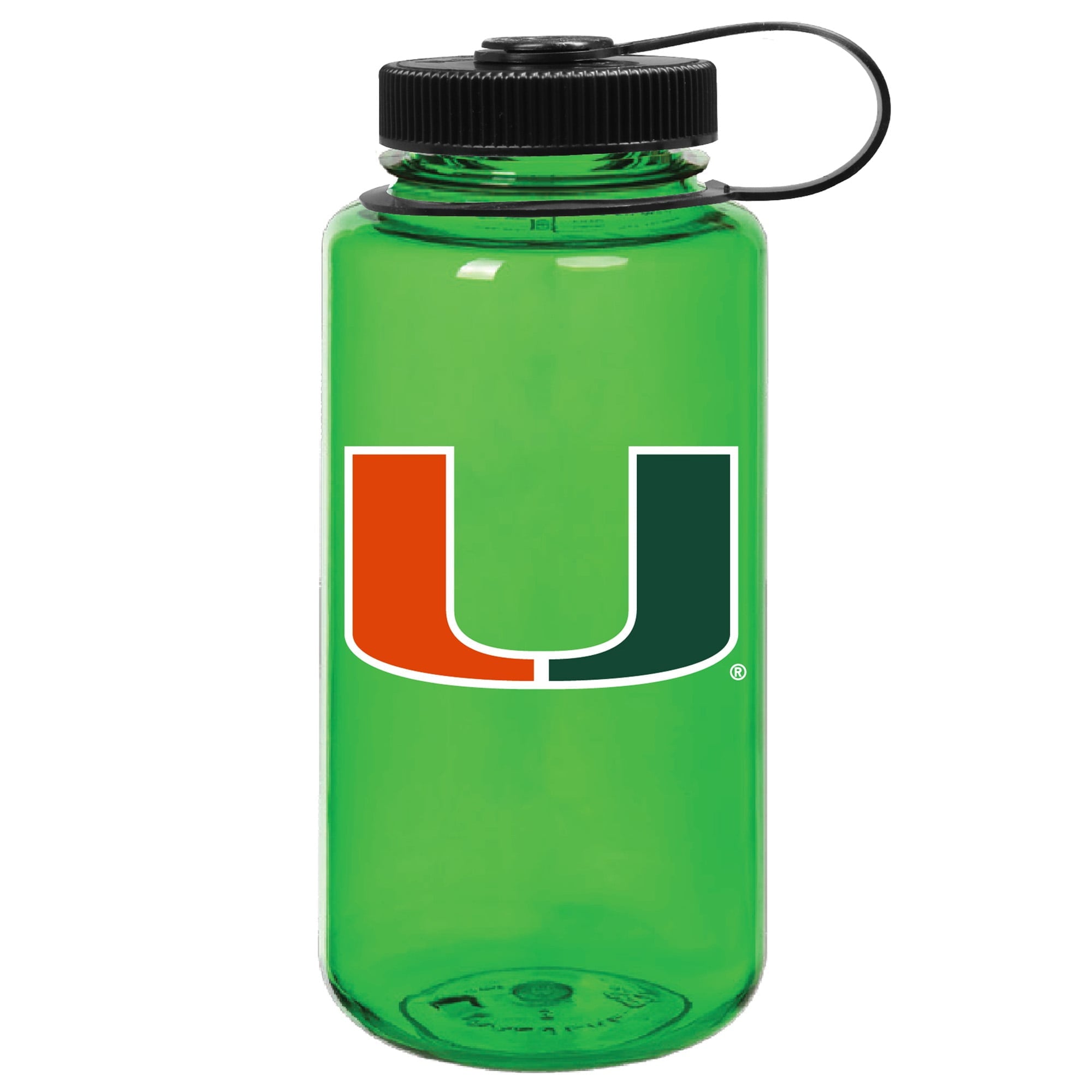 Green Miami Hurricanes 32oz. Nalgene Sustainable Wide Mouth Water Bottle - XWJ5