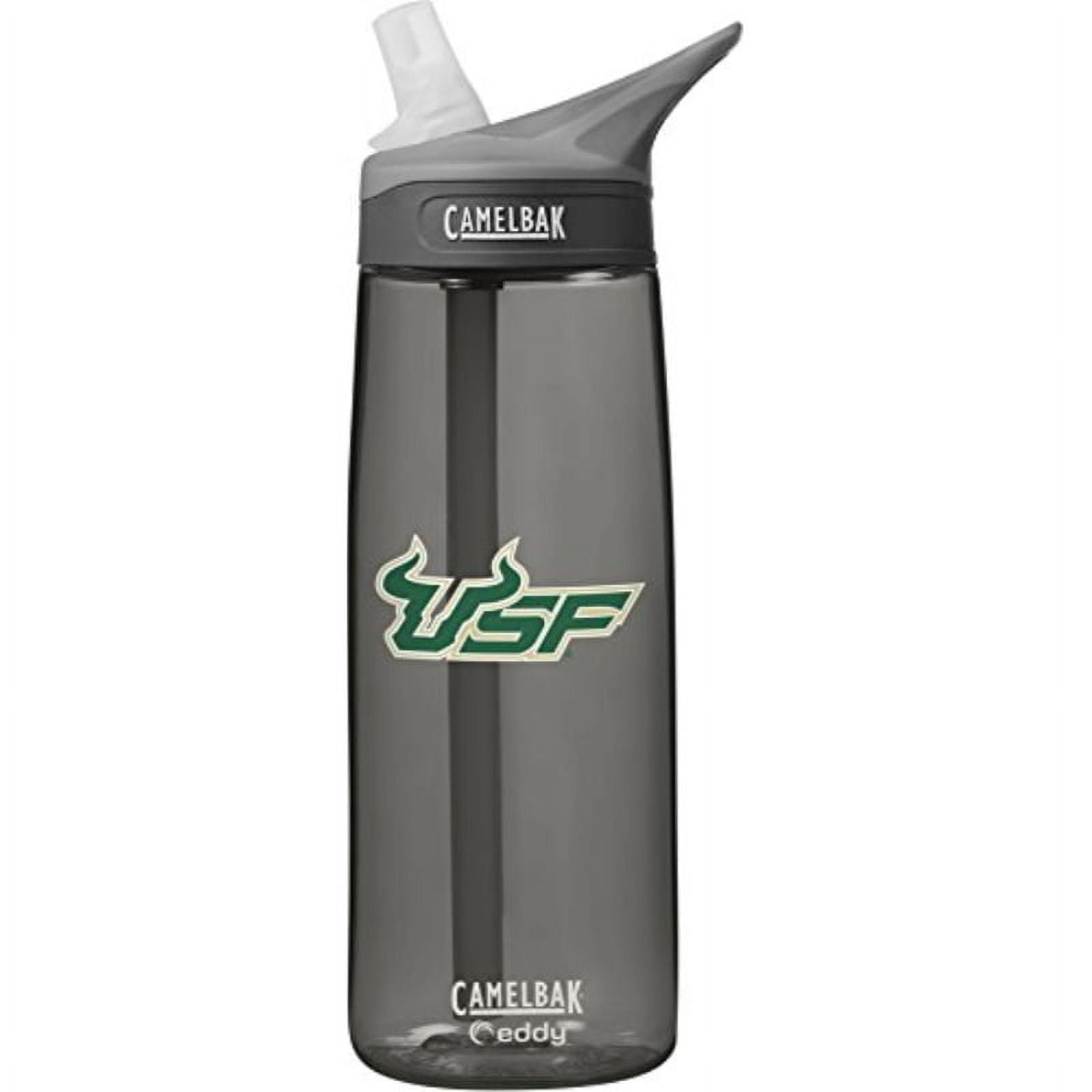 NCAA South Florida Bulls Unisex CamelBak Eddy 75L Collegiate Water Bottle, CHARCOAL, 75 Liter - SBQZ