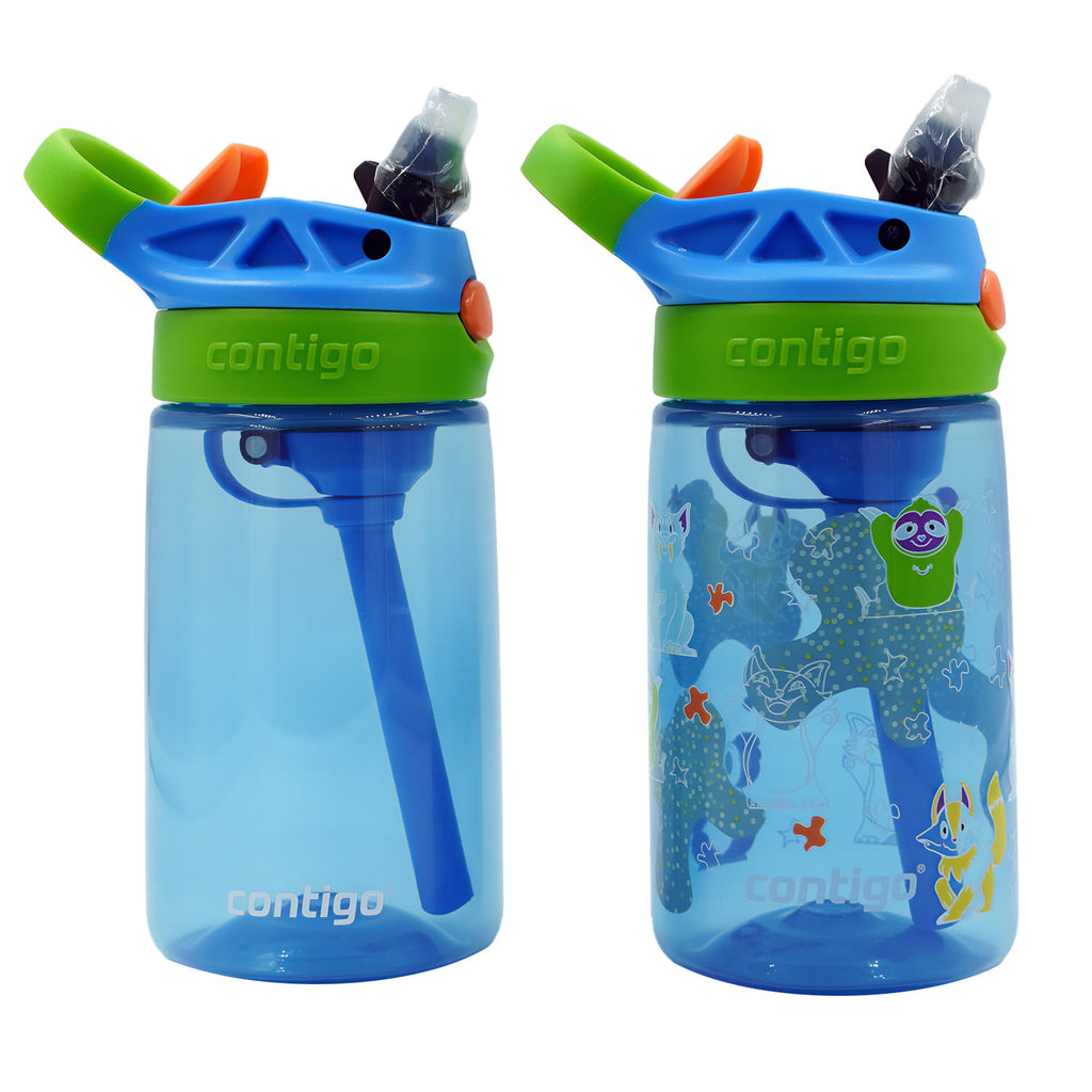 Contigo Kid's 14 oz. Aubrey Water Bottle 2-Pack - Bunnies/Frog - JLXD