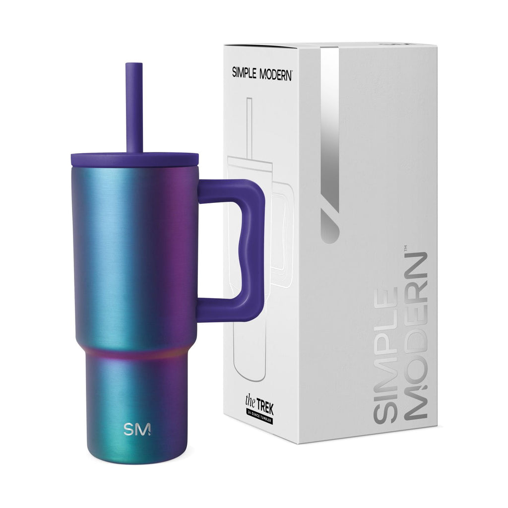 Simple Modern 24oz Trek Tumbler with handle and Silicone Straw Lid | Asteroid - NJ8Q