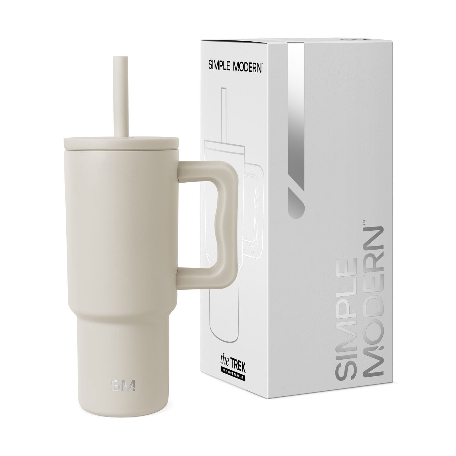 Simple Modern 24oz Trek Tumbler with handle and Silicone Straw Lid | Asteroid - NJ8Q
