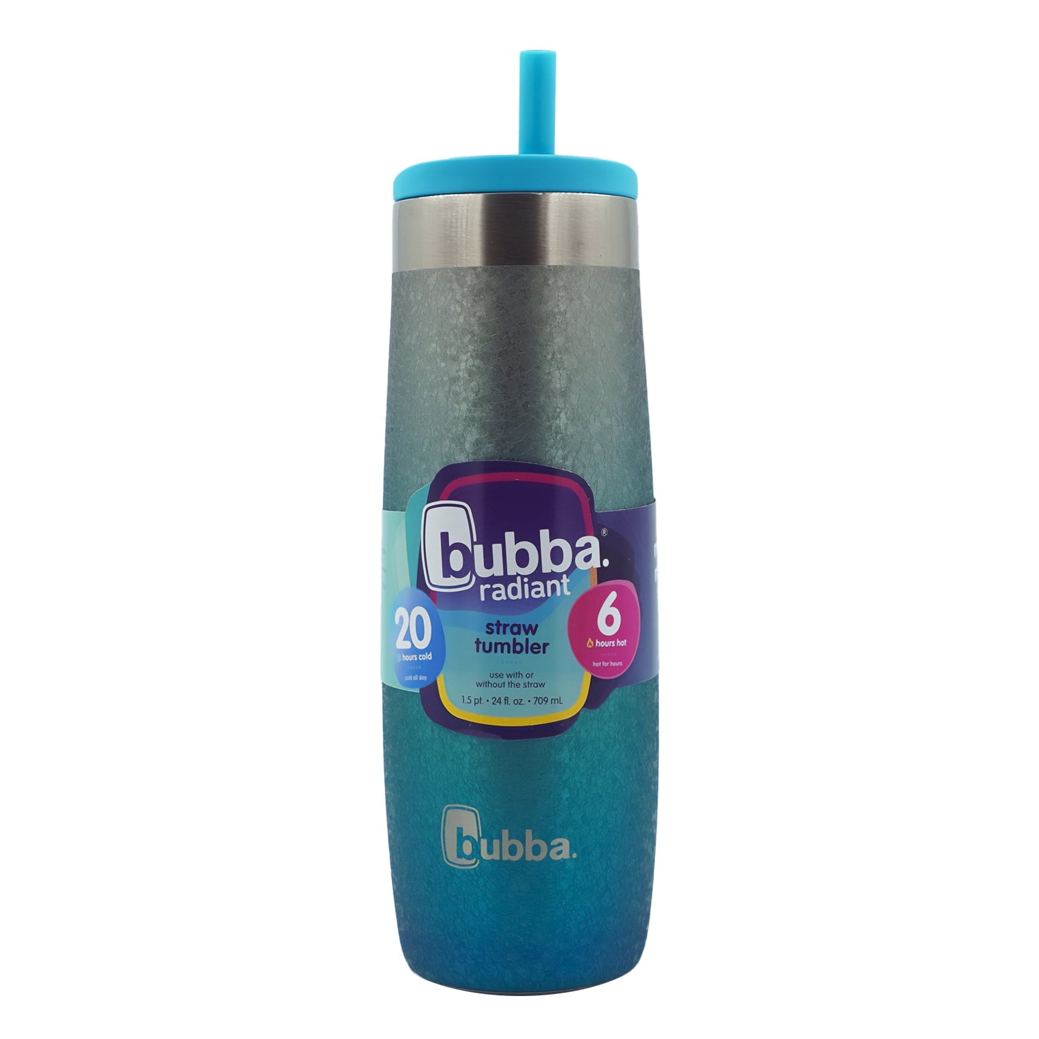 Bubba 24 oz. Radiant Stainless Steel Straw Tumbler - Scuba Crystalized Ombre - 8Z92