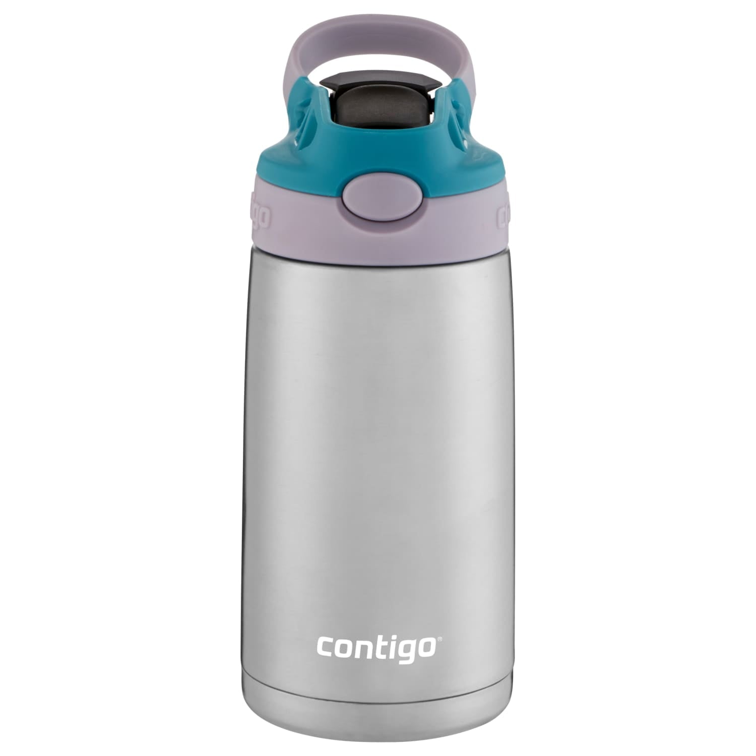 Contigo Kids Stainless Steel Water Bottle with Redesigned AUTOSPOUT Straw Lid Eggplant and Punch, 13 fl oz. - 4VP4