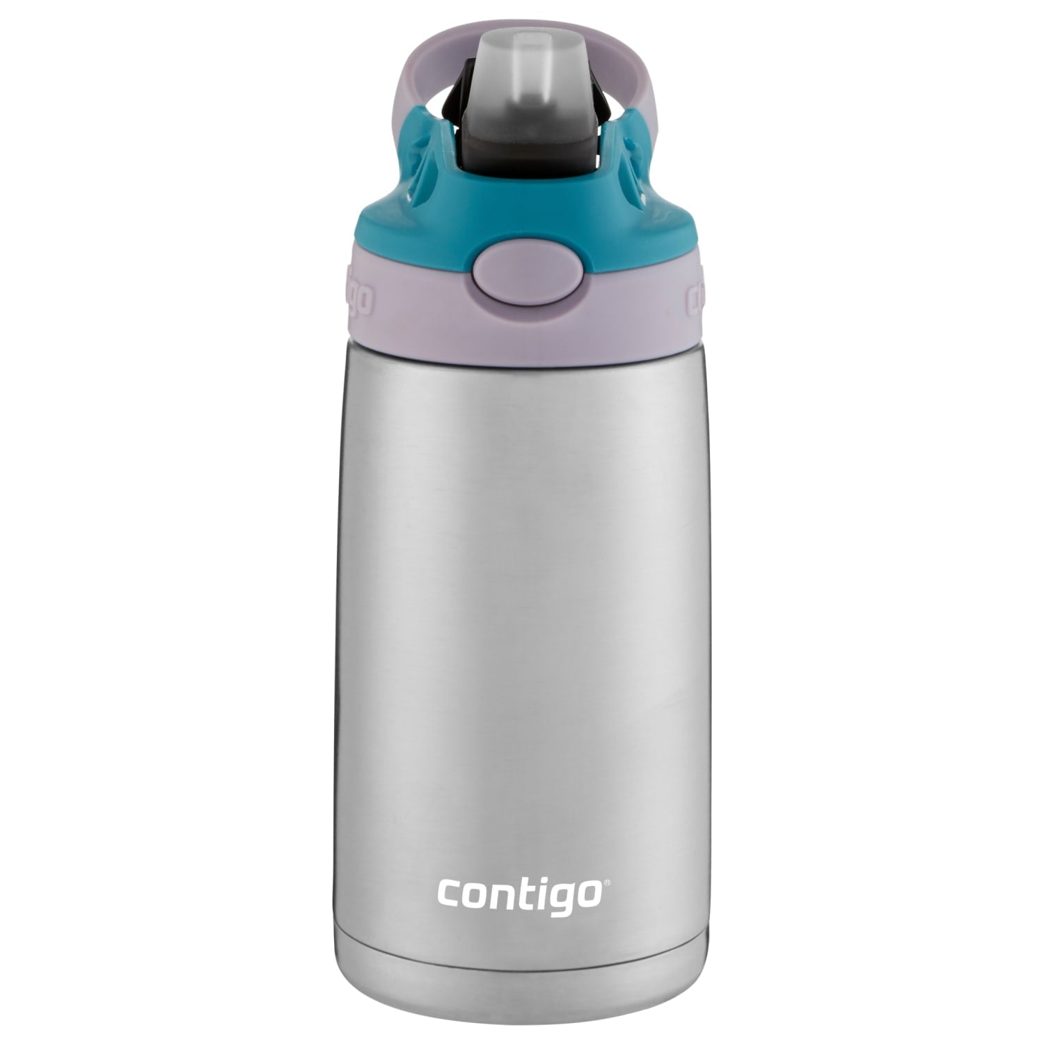 Contigo Kids Stainless Steel Water Bottle with Redesigned AUTOSPOUT Straw Lid Eggplant and Punch, 13 fl oz. - 4VP4