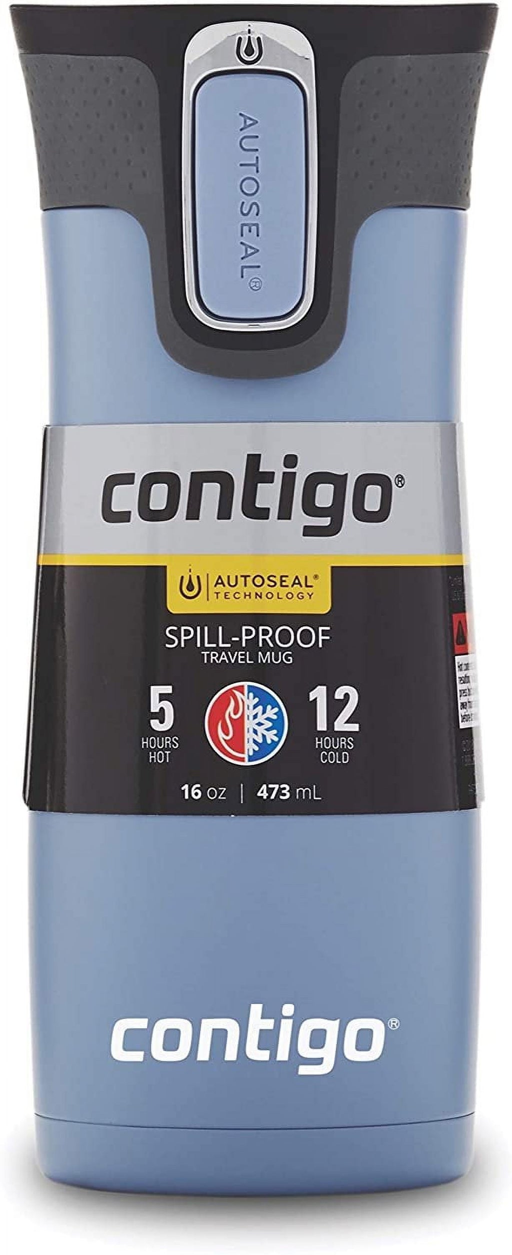 Contigo AUTOSEAL West Loop 2.0 Travel Mug, 16 oz., Stainless Steel with Black Button - JHPG
