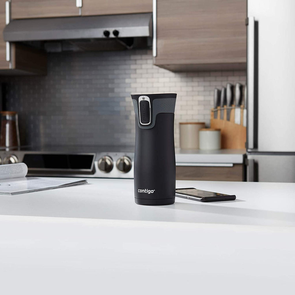 Contigo AUTOSEAL West Loop 2.0 Travel Mug, 16 oz., Stainless Steel with Black Button - JHPG