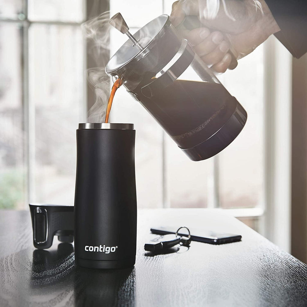 Contigo AUTOSEAL West Loop 2.0 Travel Mug, 16 oz., Stainless Steel with Black Button - JHPG
