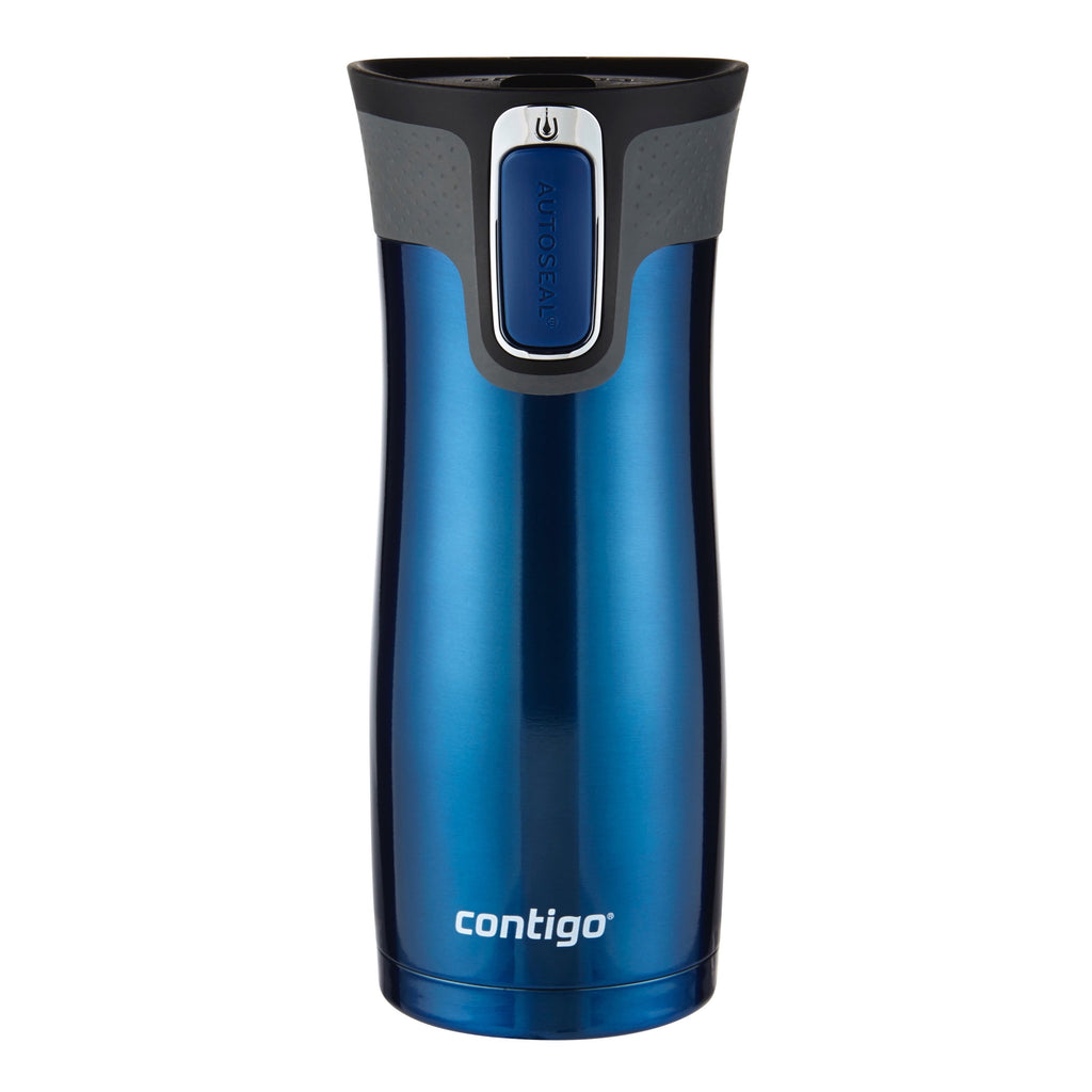 Contigo AUTOSEAL West Loop 2.0 Travel Mug, 16 oz., Stainless Steel with Black Button - JHPG