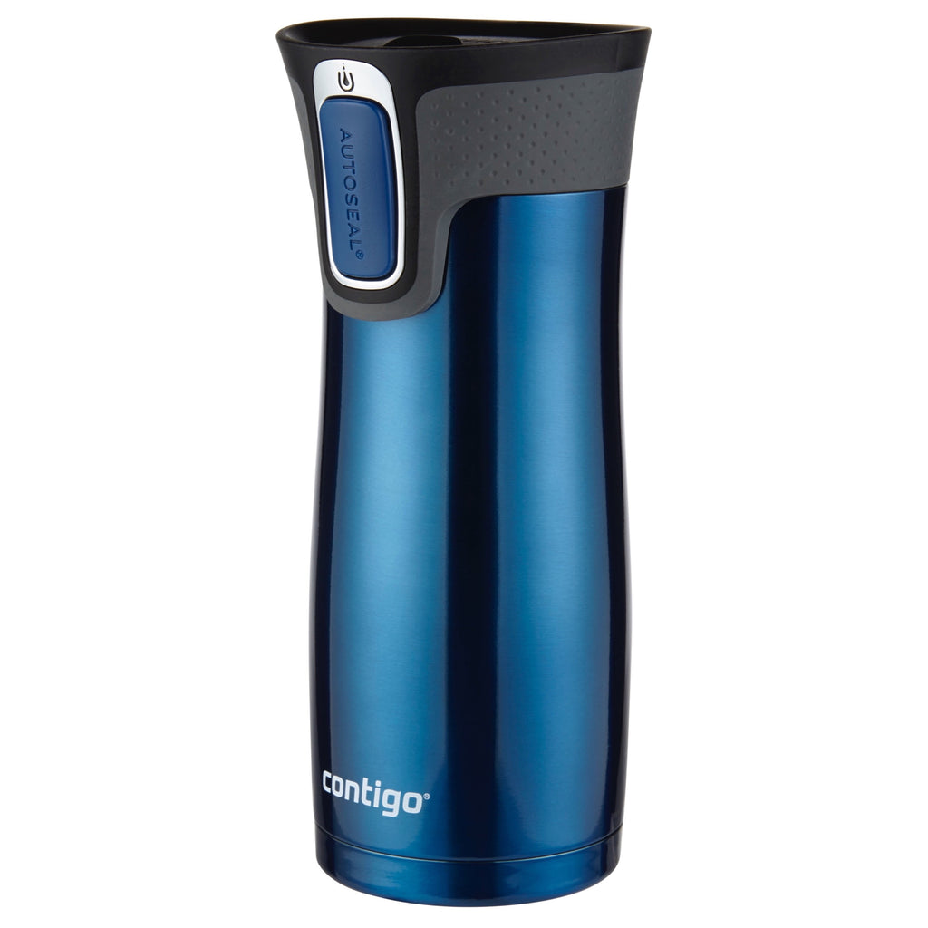 Contigo AUTOSEAL West Loop 2.0 Travel Mug, 16 oz., Stainless Steel with Black Button - JHPG