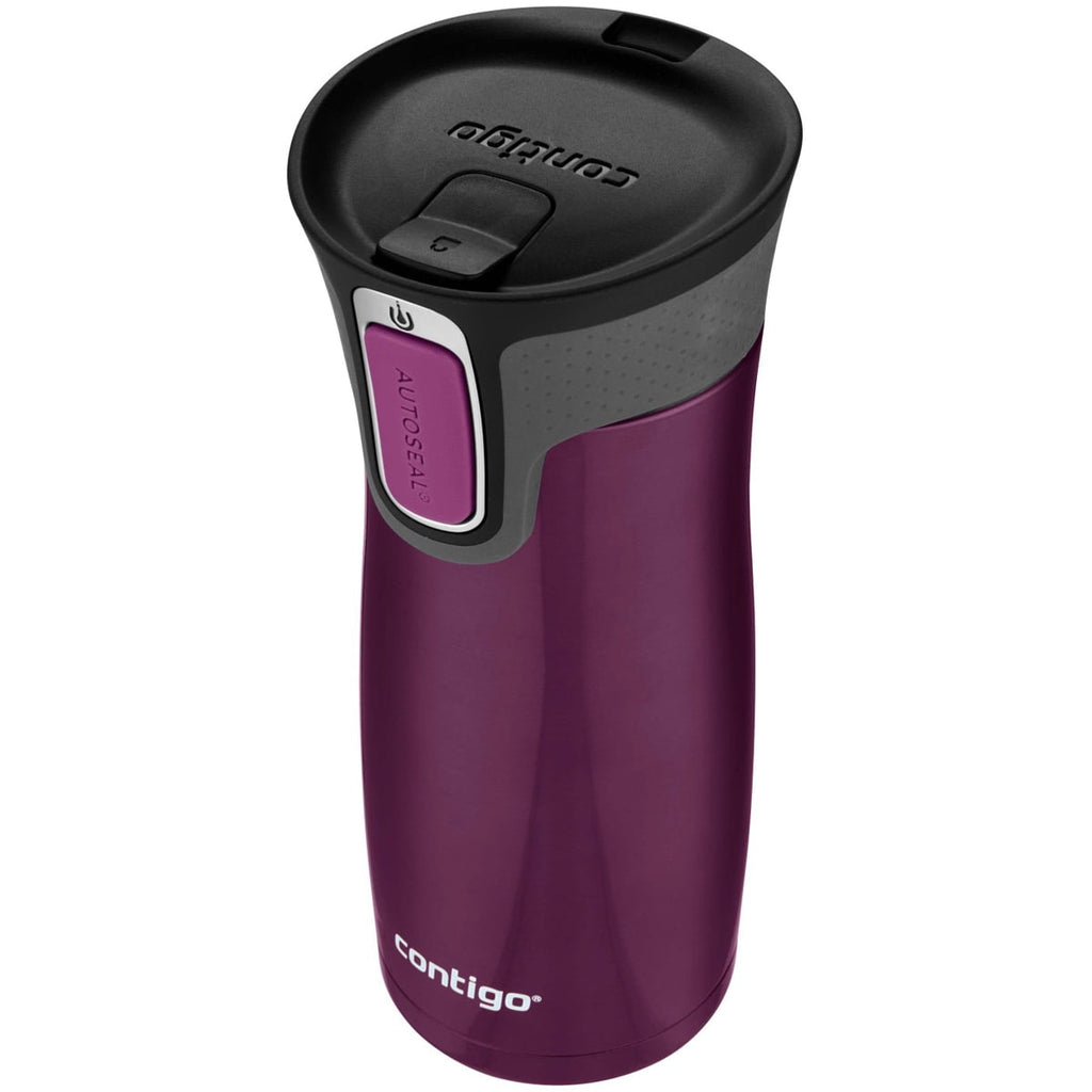 Contigo AUTOSEAL West Loop 2.0 Travel Mug, 16 oz., Stainless Steel with Black Button - JHPG