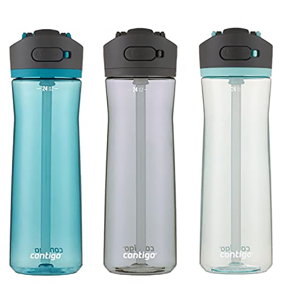 Contigo 24 oz. Ashland 2.0 Water Bottle 3-Pack - Juniper/Sake/Bubble Tea - ZN99
