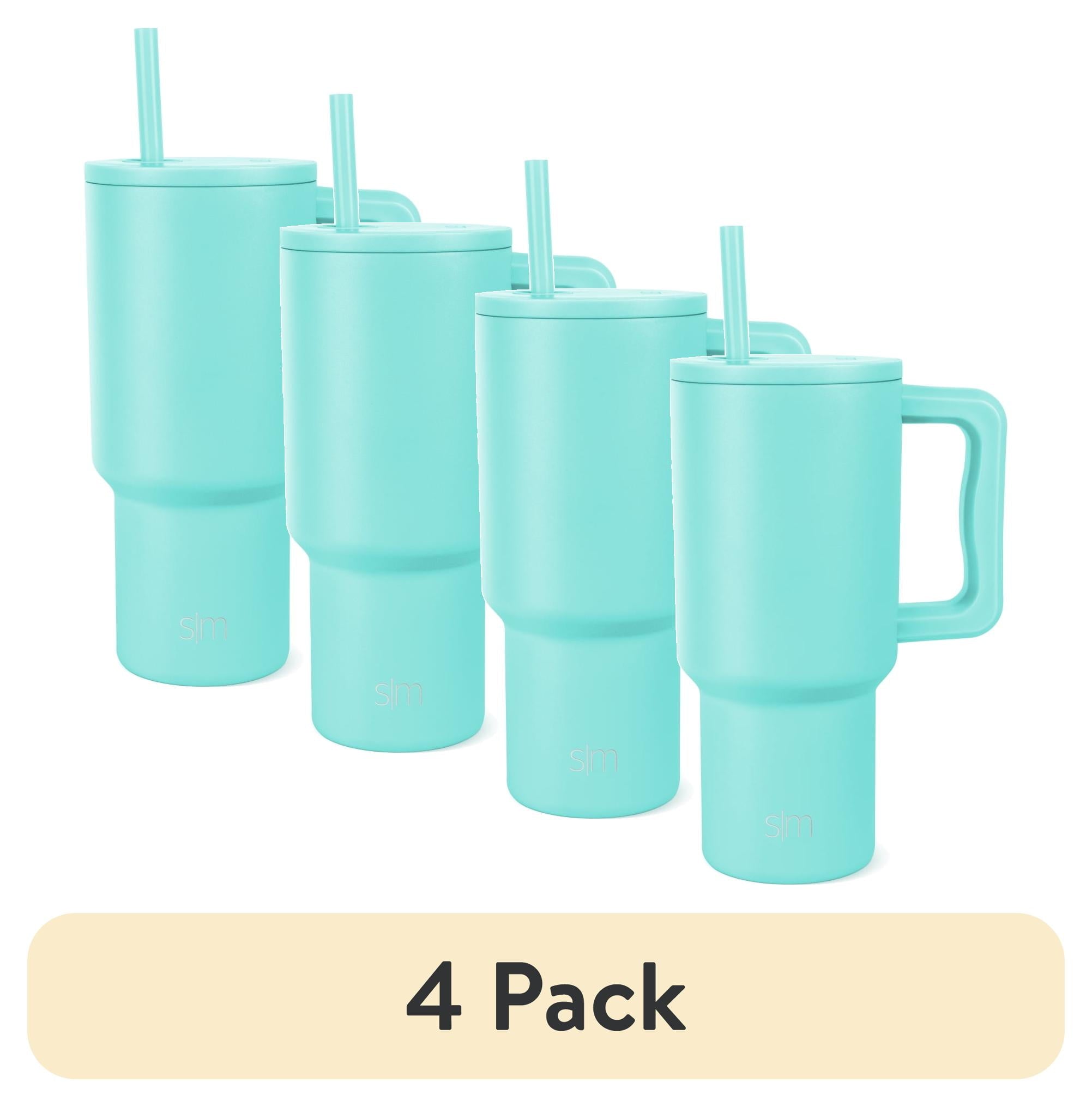 Simple Modern 30 fl oz Insulated Stainless Steel Trek Tumbler with Straw Lid | Seaglass Sage and Cream Checkmate - 2P24