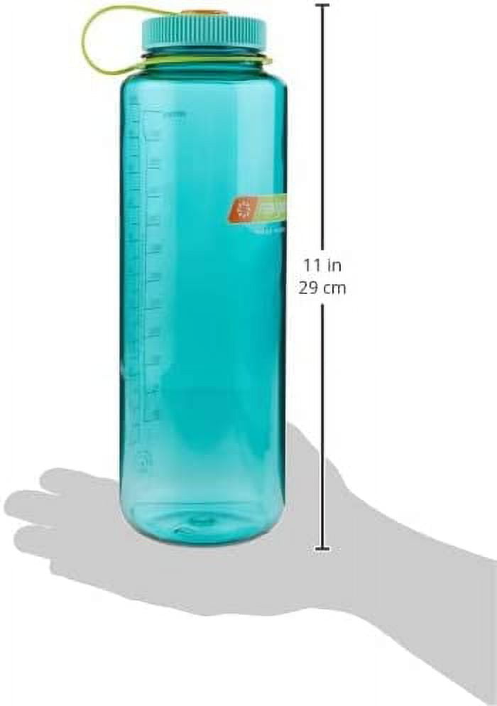 Nalgene Sustain Tritan BPA-Free Water Made with Material Derived from 50% Plastic Waste (using ISCC certified mass balance), 48 OZ, Wide Mouth, Cerulean - WZ43