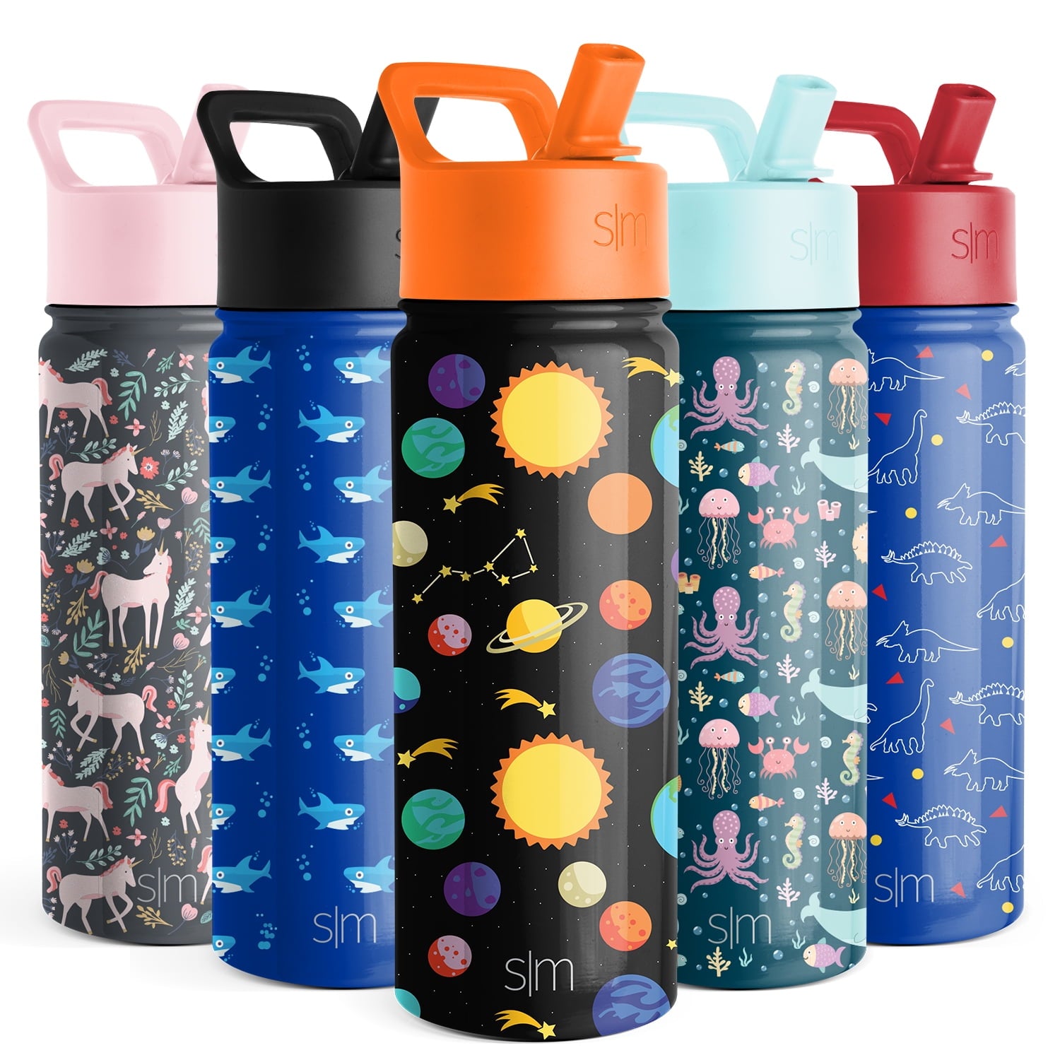 Simple Modern Summit Water Bottle Straw Lid Vacuum Insulated Stainless Steel Bottle | 14 fl oz - HBXX